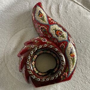 Red and White Ceramic Art Masterpiece